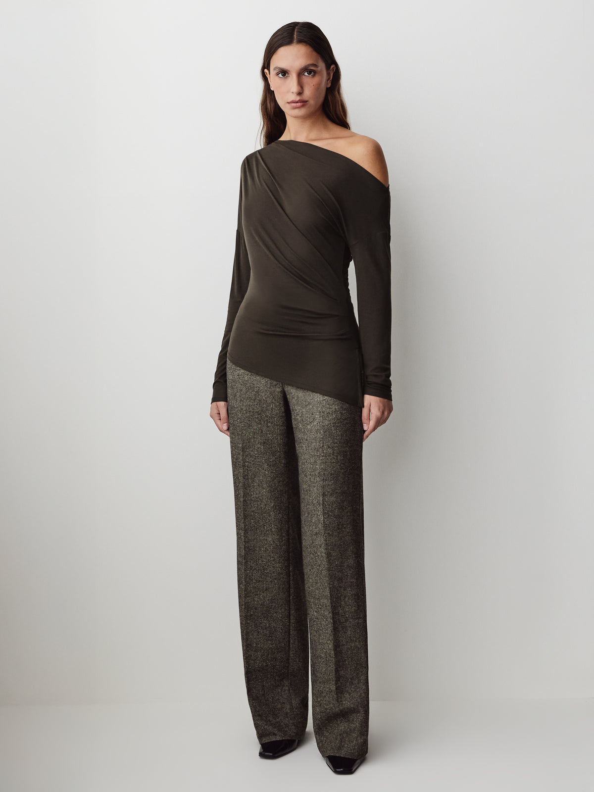 Off Shoulder Silk Blend Top