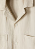 Short-Sleeve Linen Shirt with Camp Collar