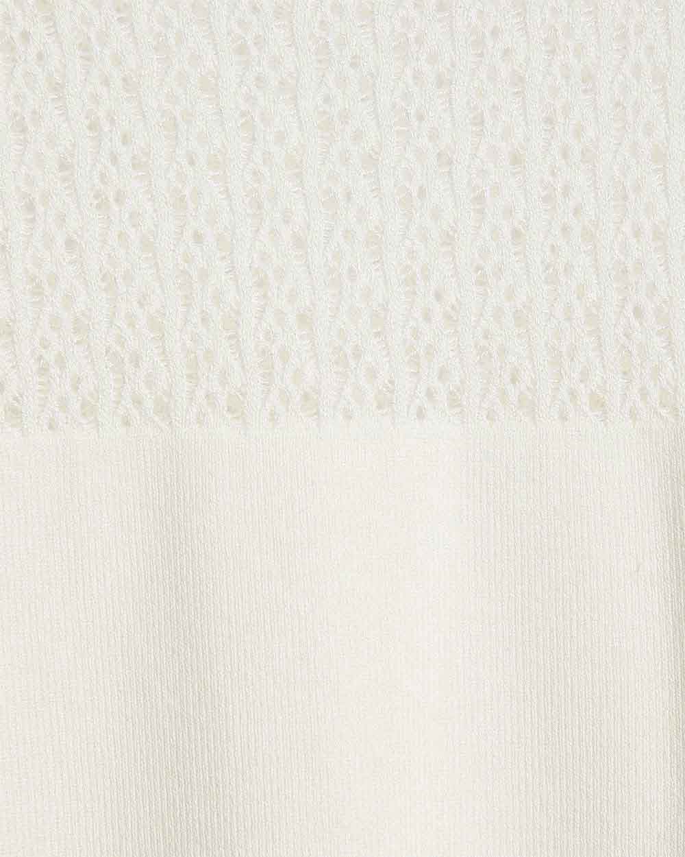 Long-Sleeve Crew-Neck Sweater with Fancy-Stitch Yoke