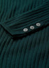 Mock-Neck Sweater with Buttons on Sleeves