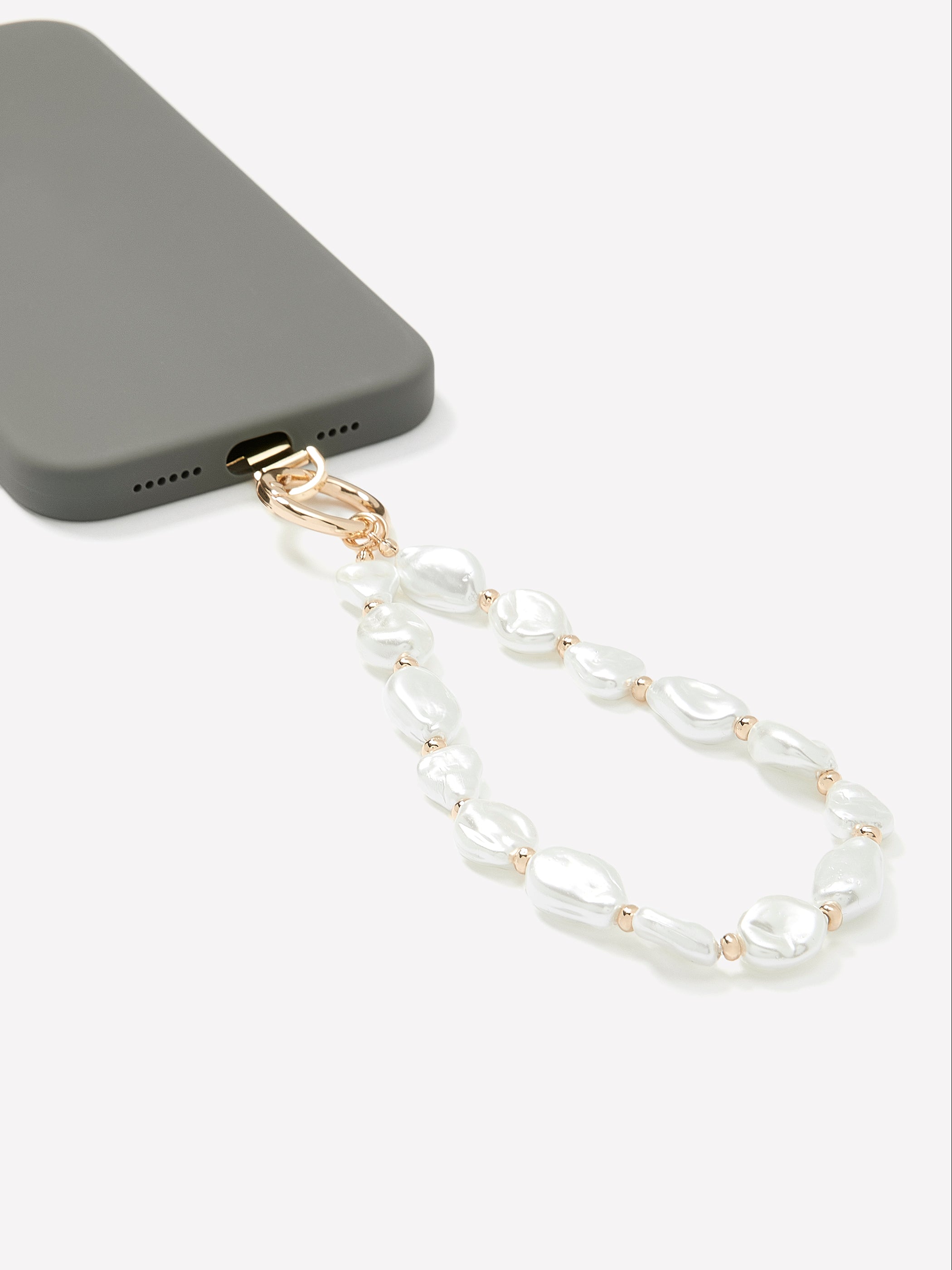 Glass Pearl Bag Charm & Phone Wristlet