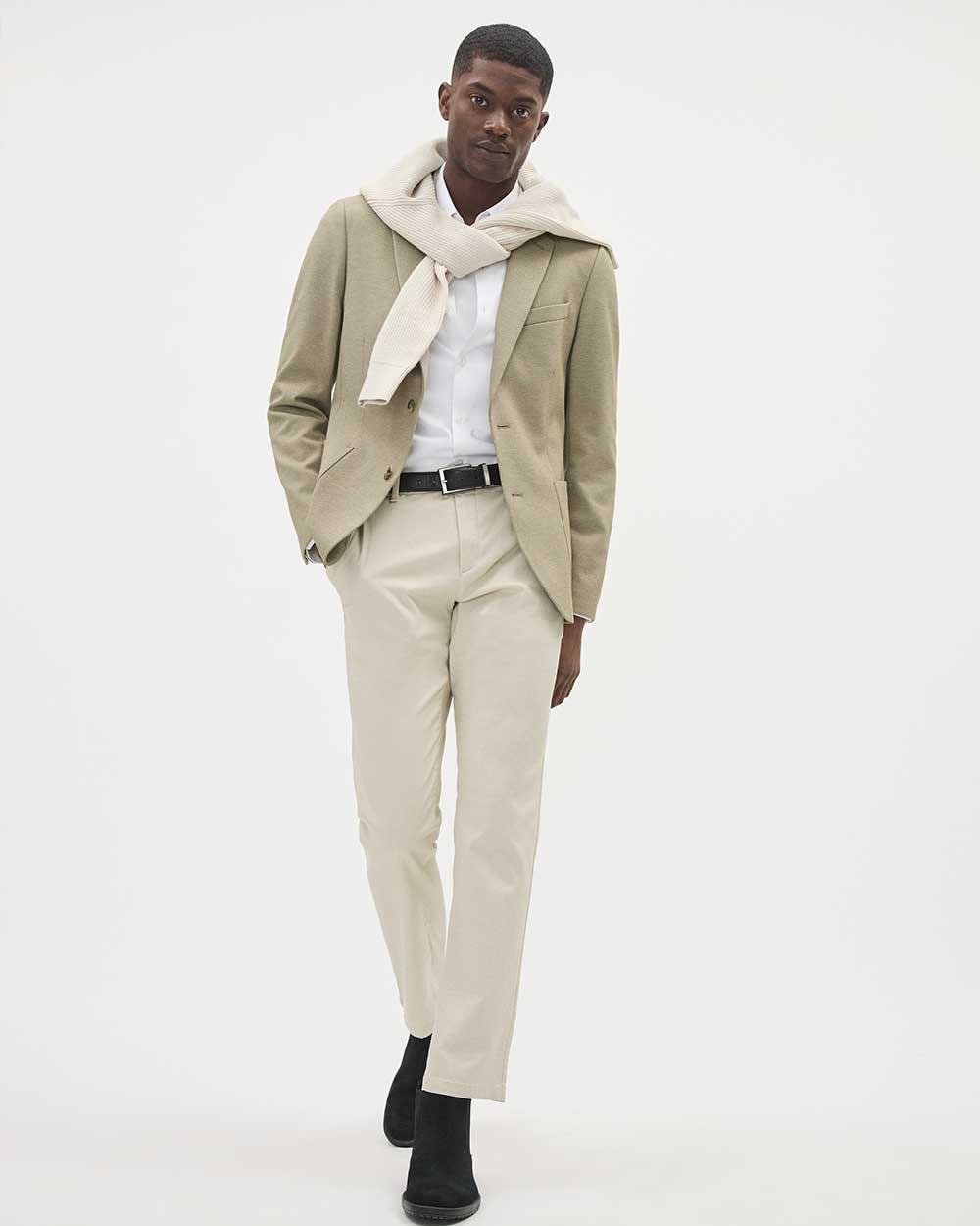 Slim Fit Textured Knit Blazer