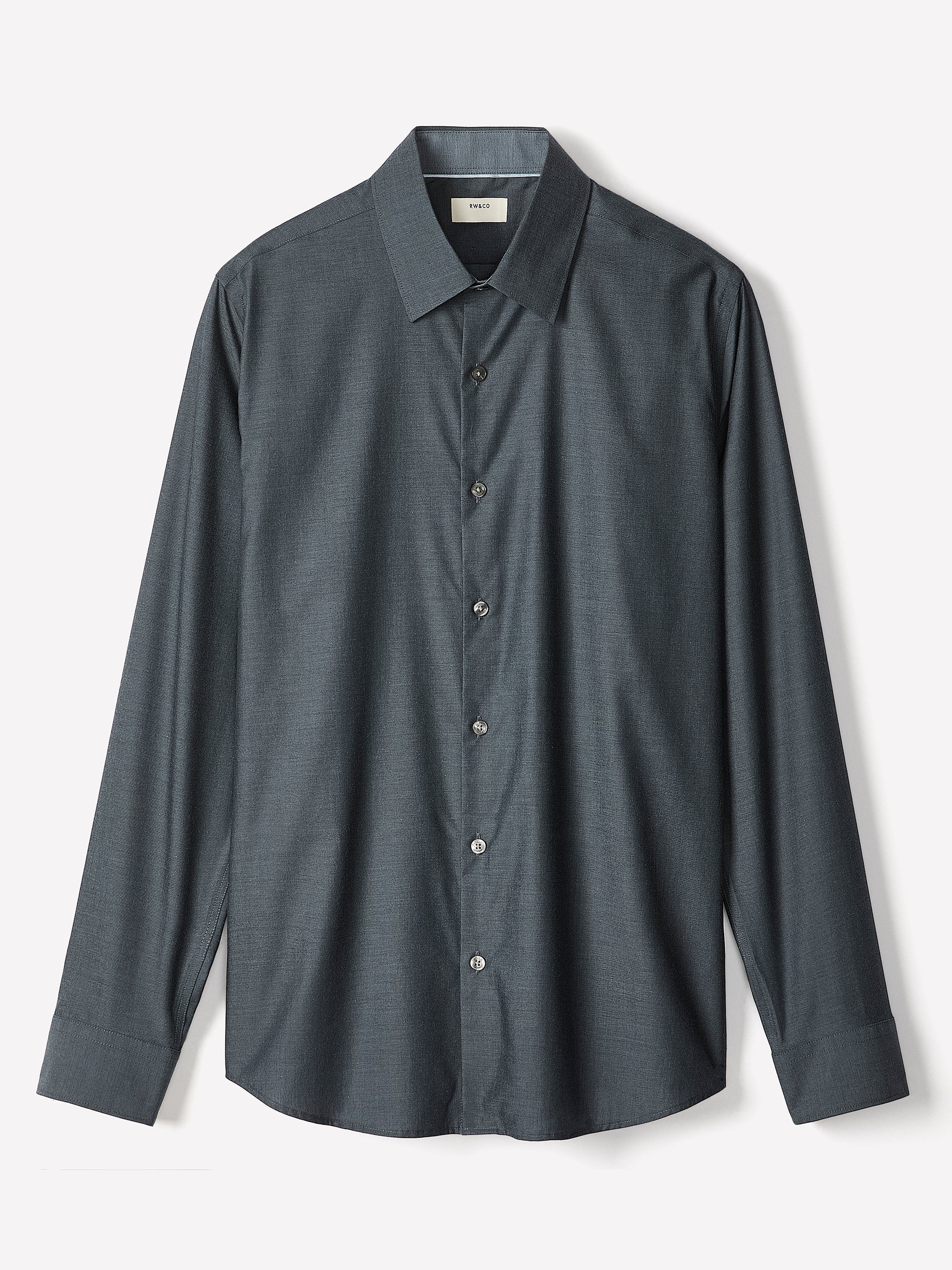Tailored-Fit Denim-Like Dress Shirt