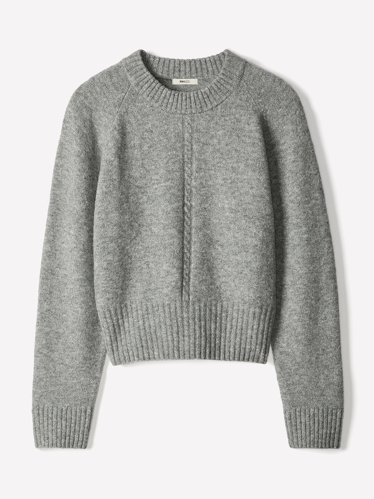 Long-Sleeve Crew-Neck Spongy Pullover