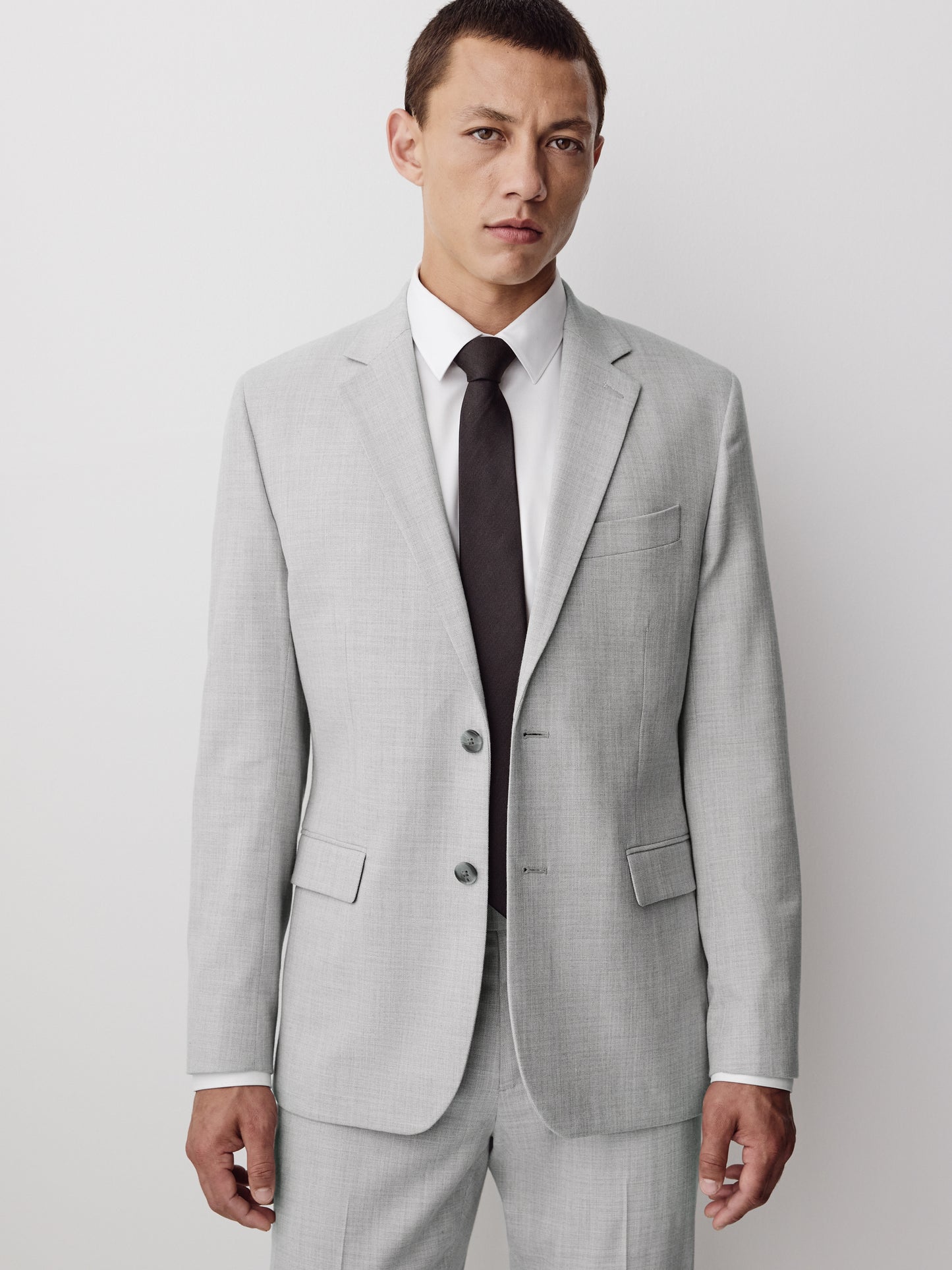 Essential Tailored Fit Light Grey Suit Blazer