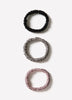 Woven Silk Hair Scrunchies Pack of 3