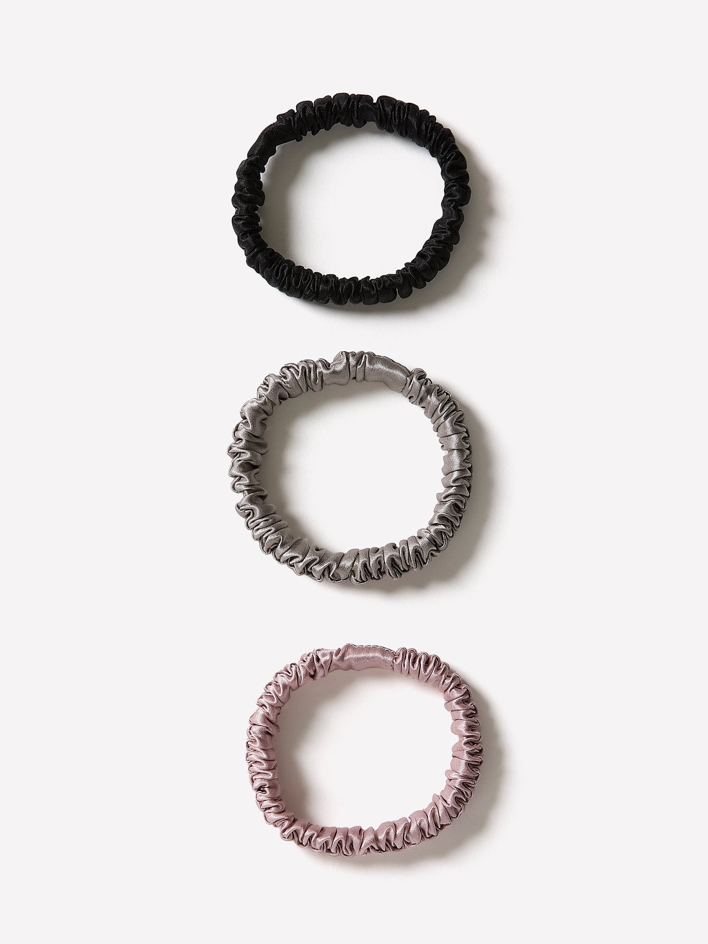 Woven Silk Hair Scrunchies Pack of 3