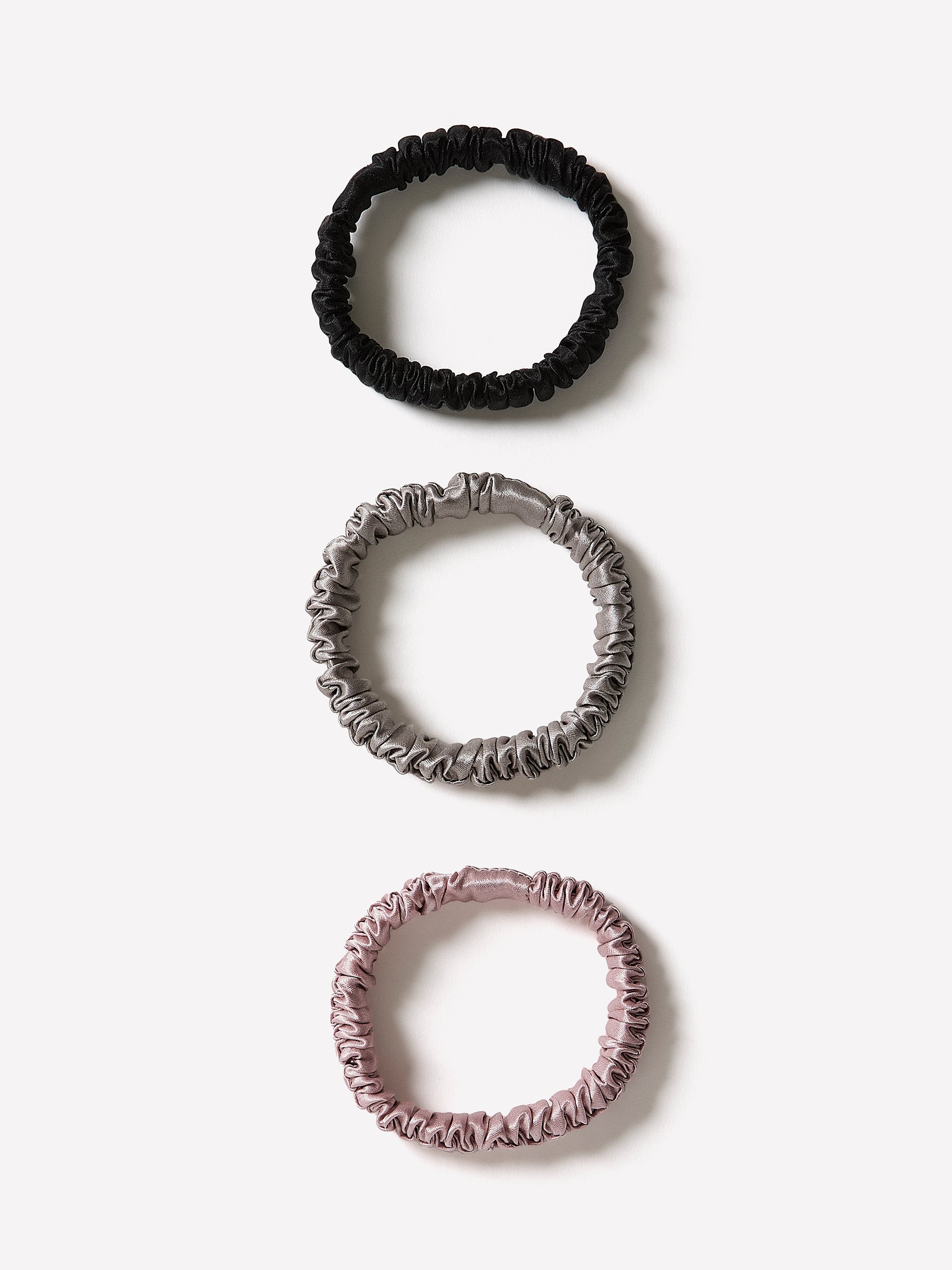 Woven Silk Hair Scrunchies Pack of 3
