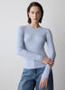 V-Neck Sweater with Buttons on Sleeves