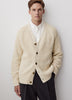 Long-Sleeve V-Neck Cardigan with Neps