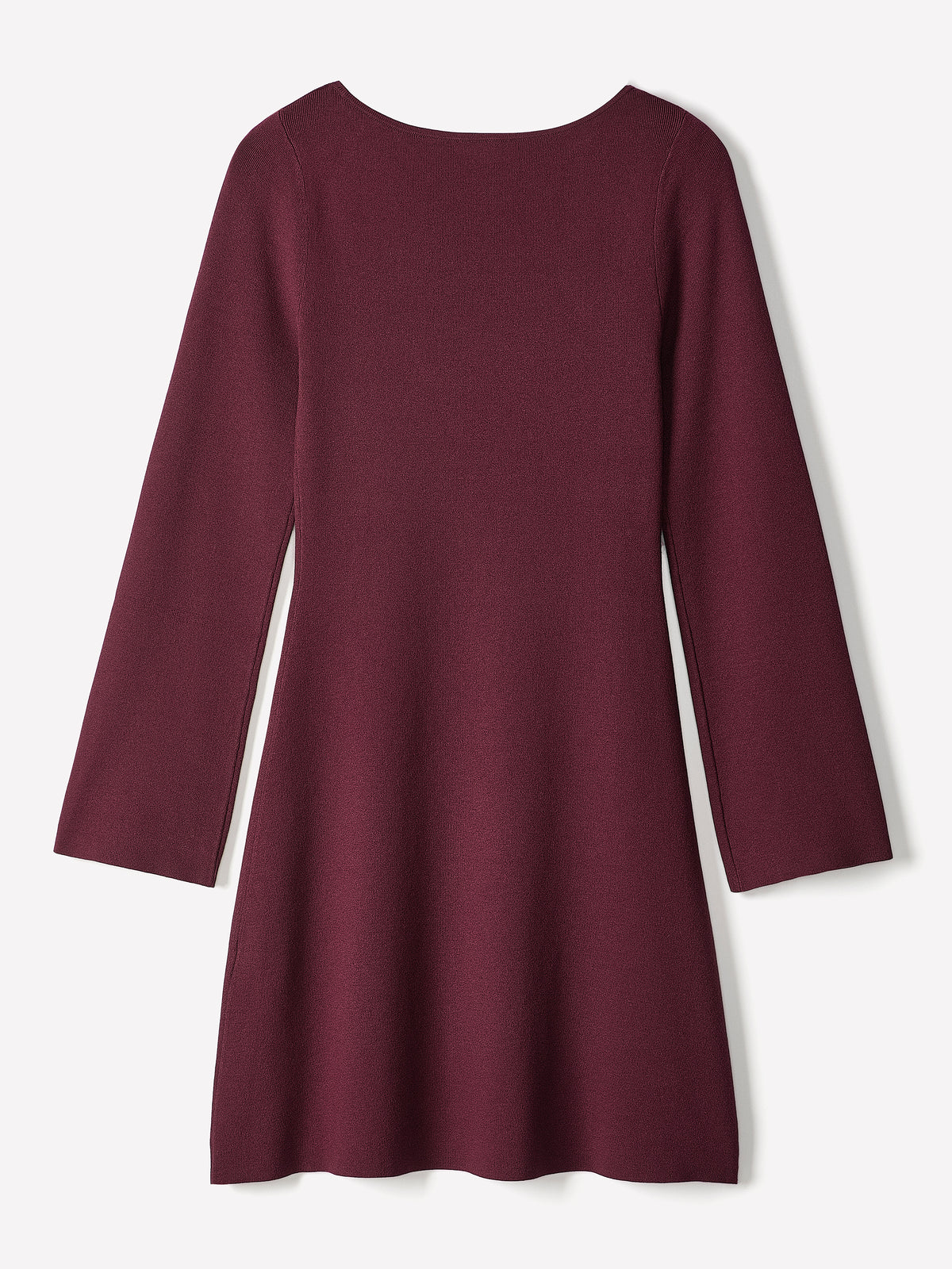 Knit Boat Neck A-Line Mini Dress