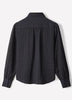 Silky Crepe Long-Sleeve Buttoned-Down Blouse