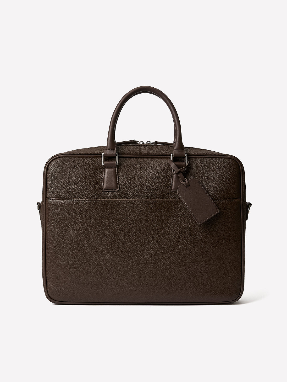 Faux Leather Briefcase with Handle