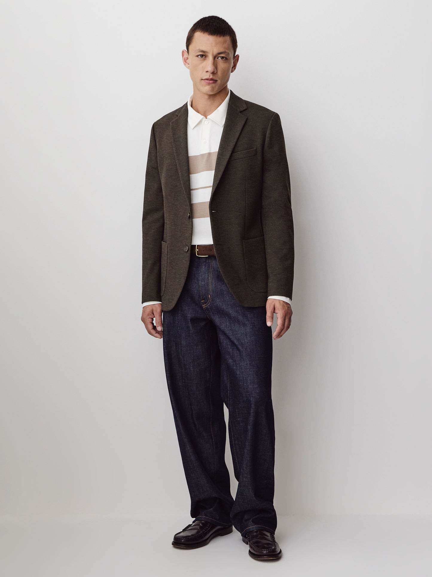 Slim Fit Knit Blazer
