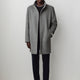 Wool Blend Funnel Topcoat for Men