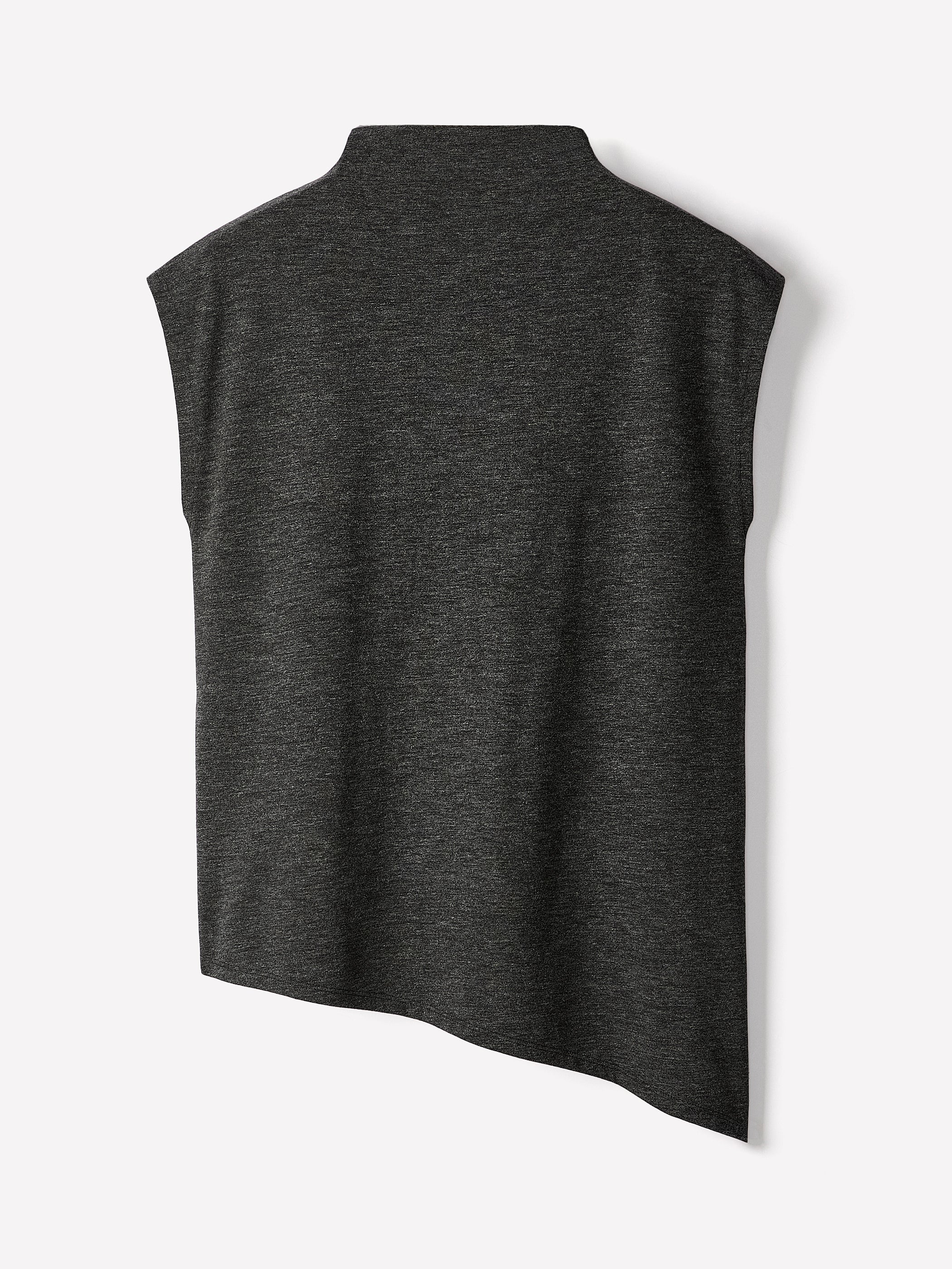 Knit Asymmetric Top Blend Fabric
