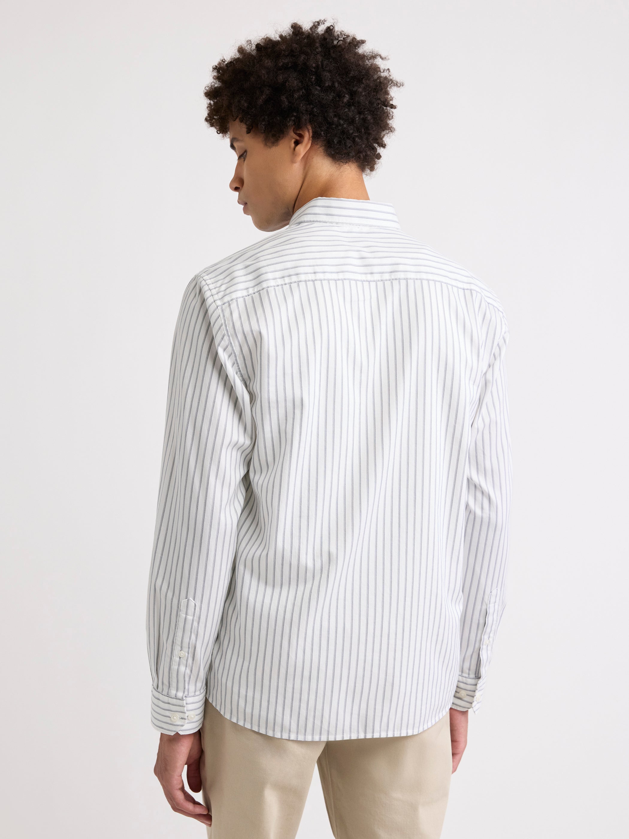 Chemise Rayée à Manches Longues