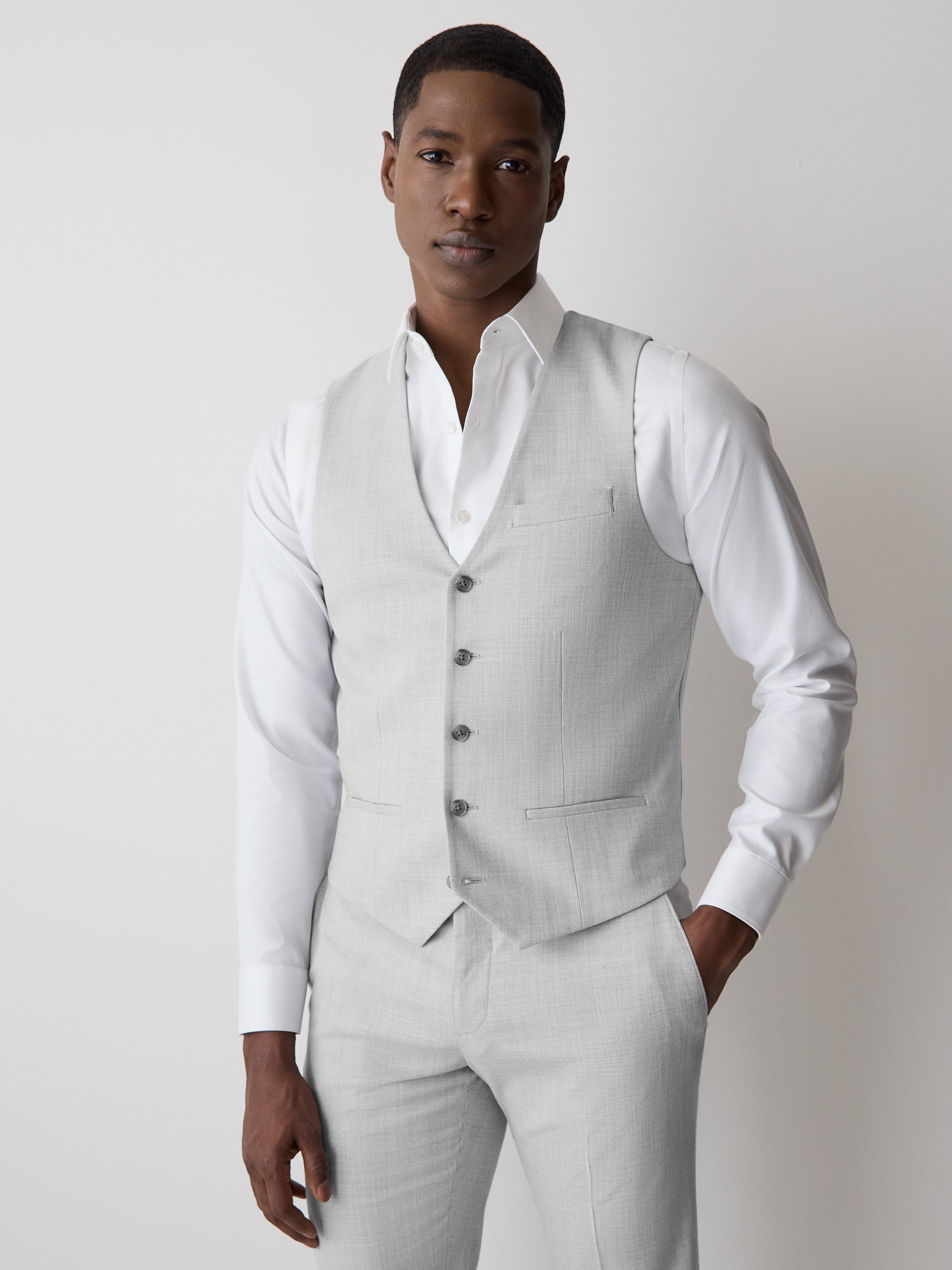 Essential Light Grey Suit Vest