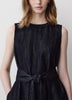 Sleeveless Belted Midi Denim Dress