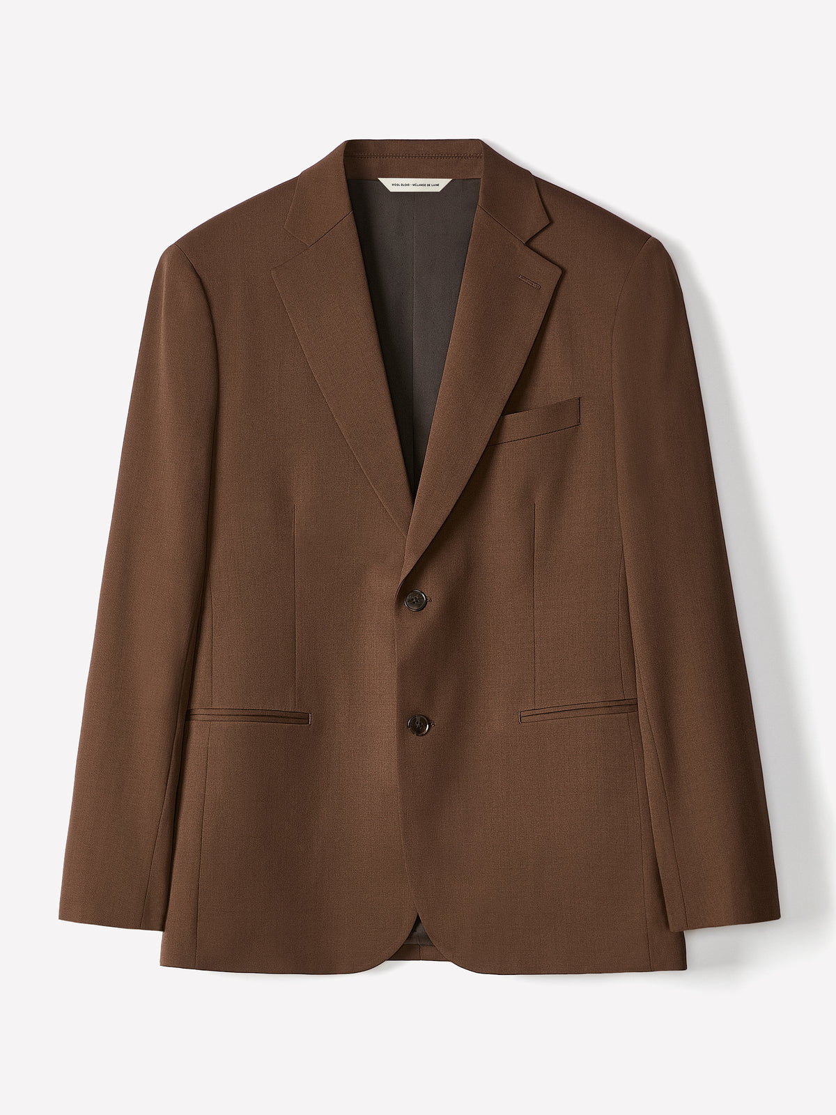 Tailored-Fit Rust Wool Suit Blazer