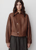 Leather Outerwear Jacket Lambskin Women's