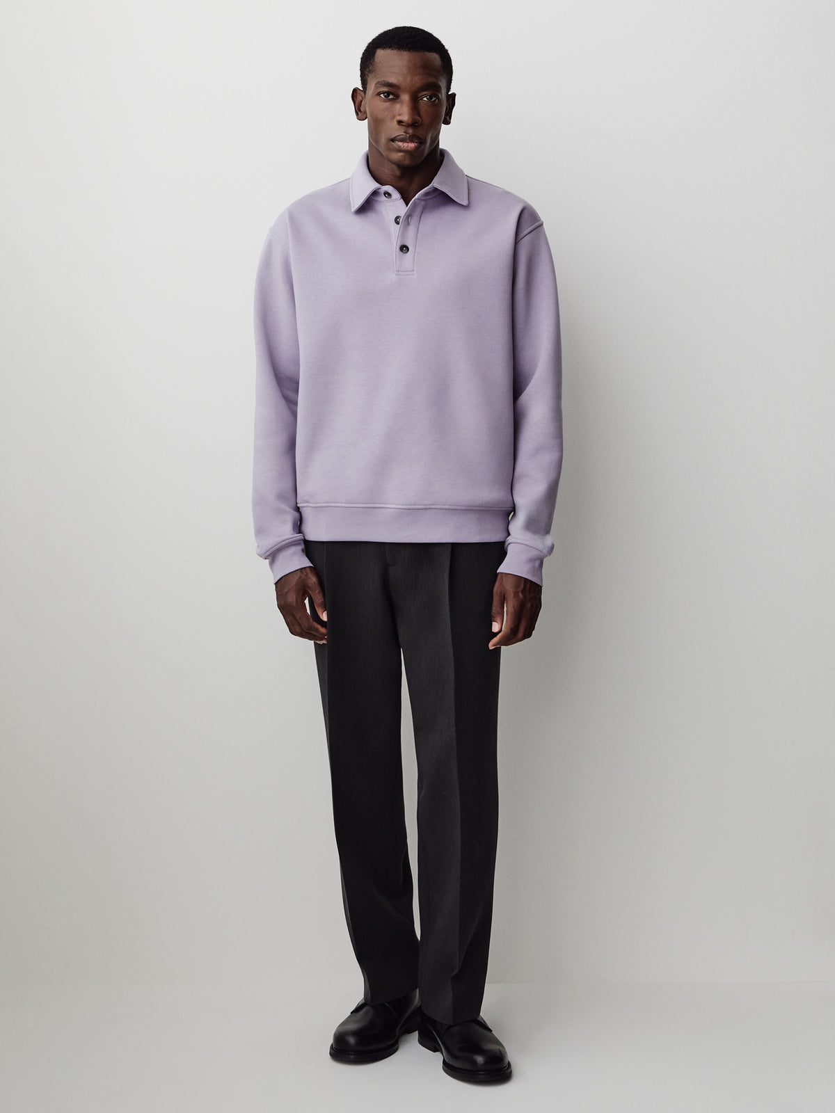 Polo Sweatshirt Cotton Blend Men