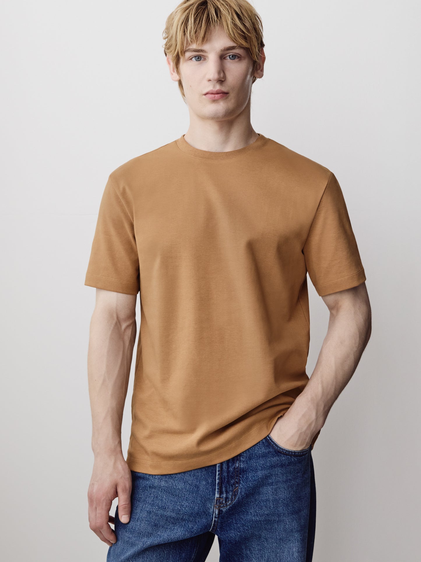 Solid Short-Sleeve Crew-Neck Tee