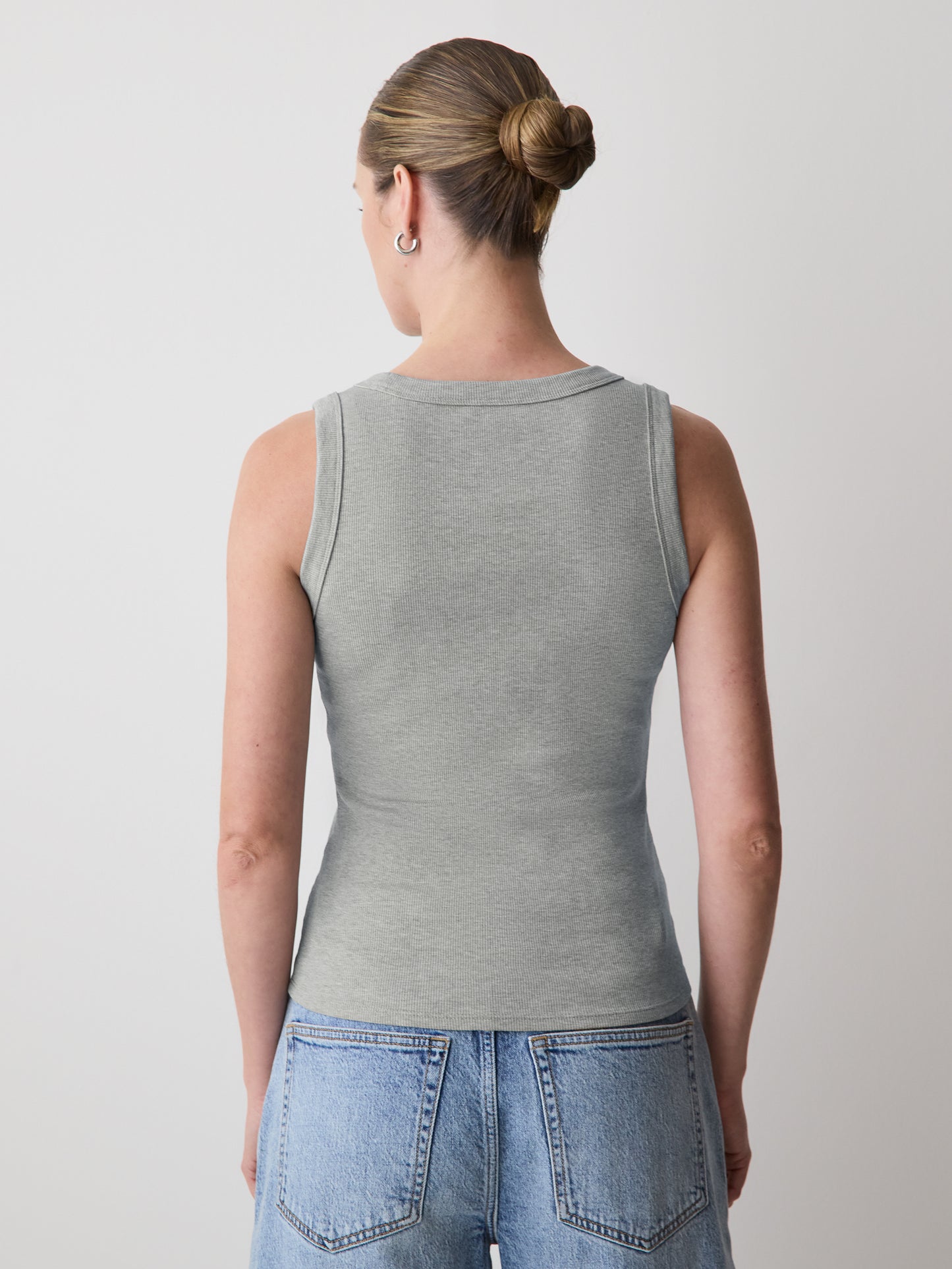 Scoop-Neck Ribbed Tank