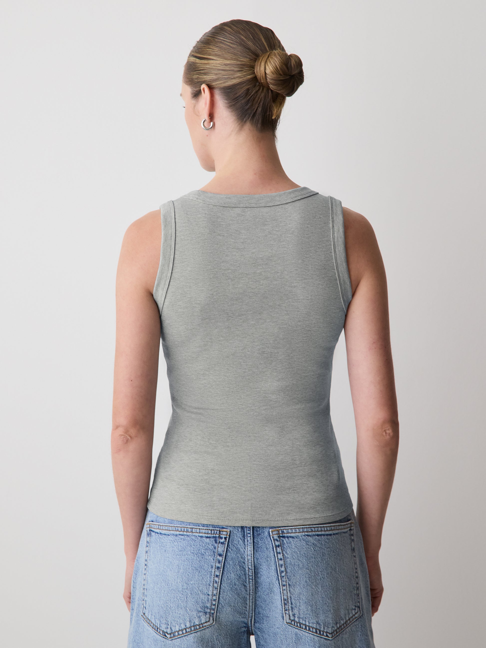 Scoop-Neck Ribbed Tank