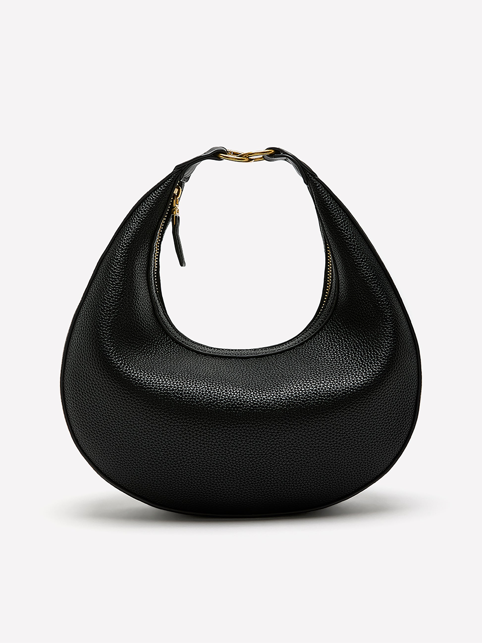 Faux Leather Crescent Cross-Body Bag