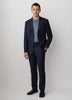 Slim Fit Woven Navy Windowpane Pant