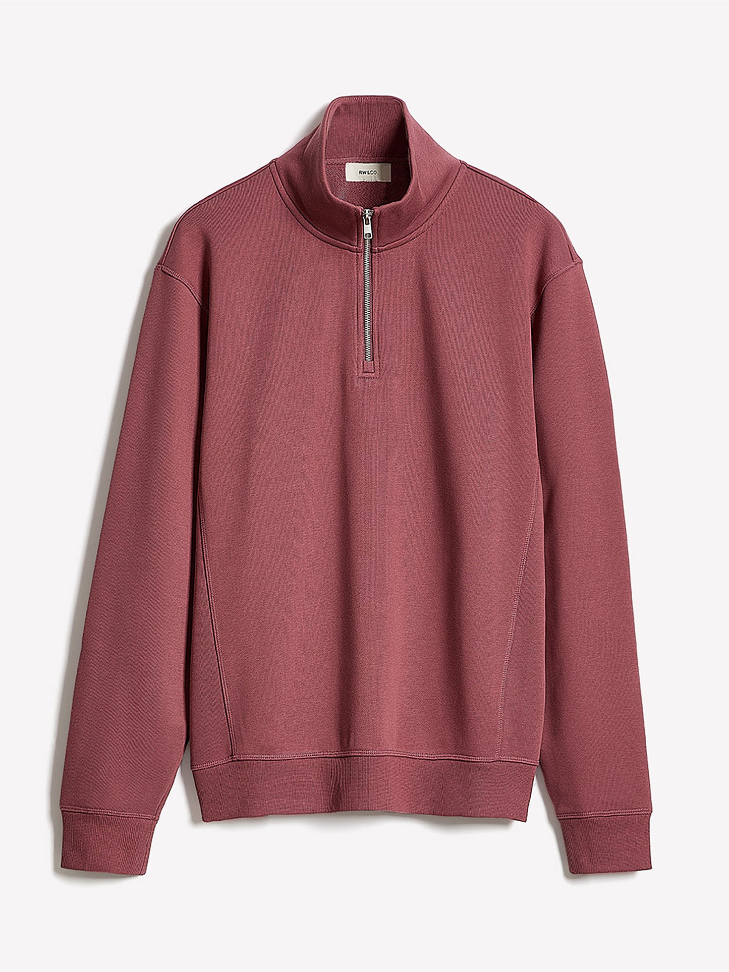 Long-Sleeve Half-Zip Mock-Neck Sweater