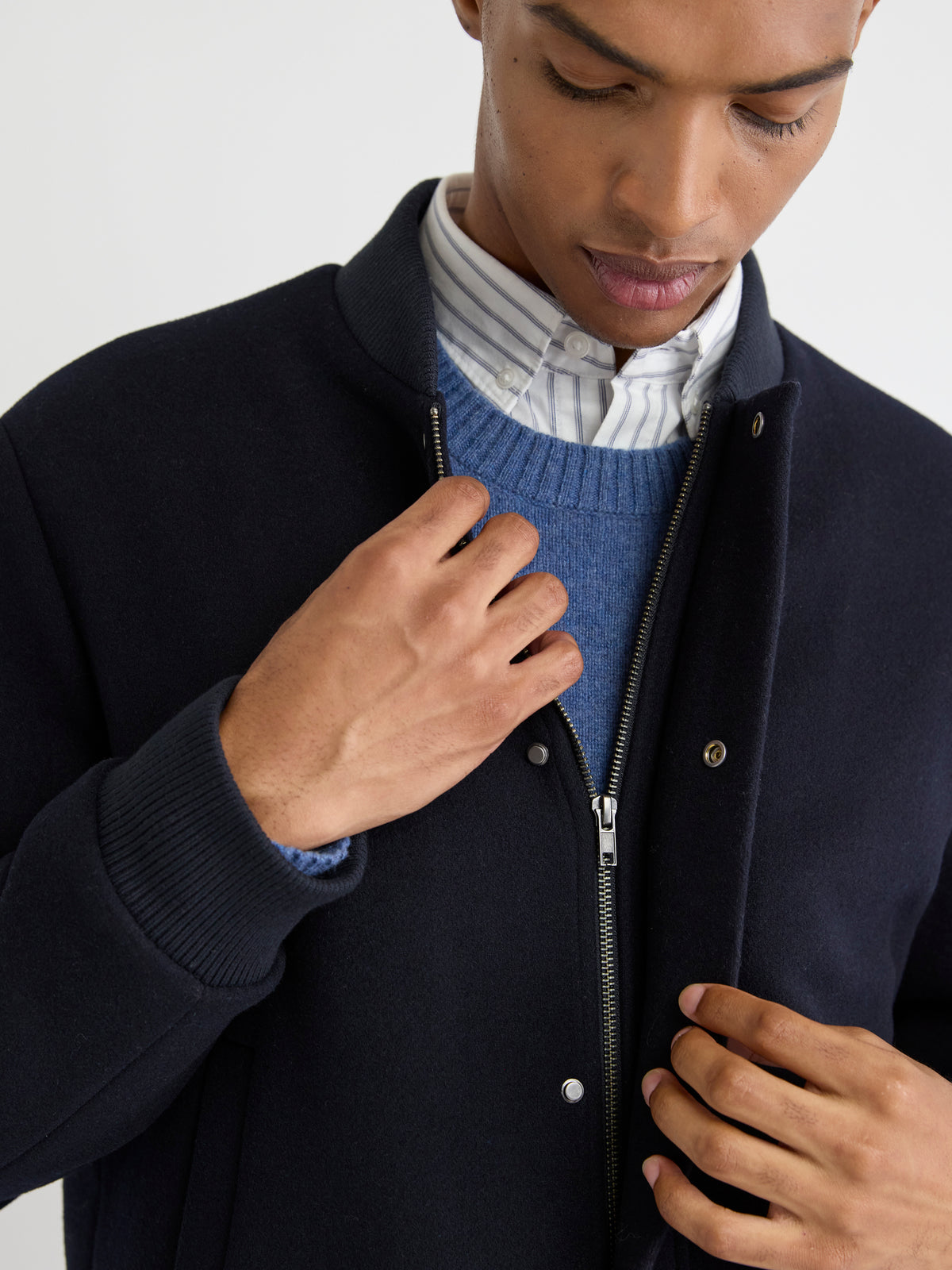 Wool-Blend Bomber Jacket