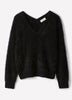 Long-Sleeve V-Neck Hairy Merino Sweater