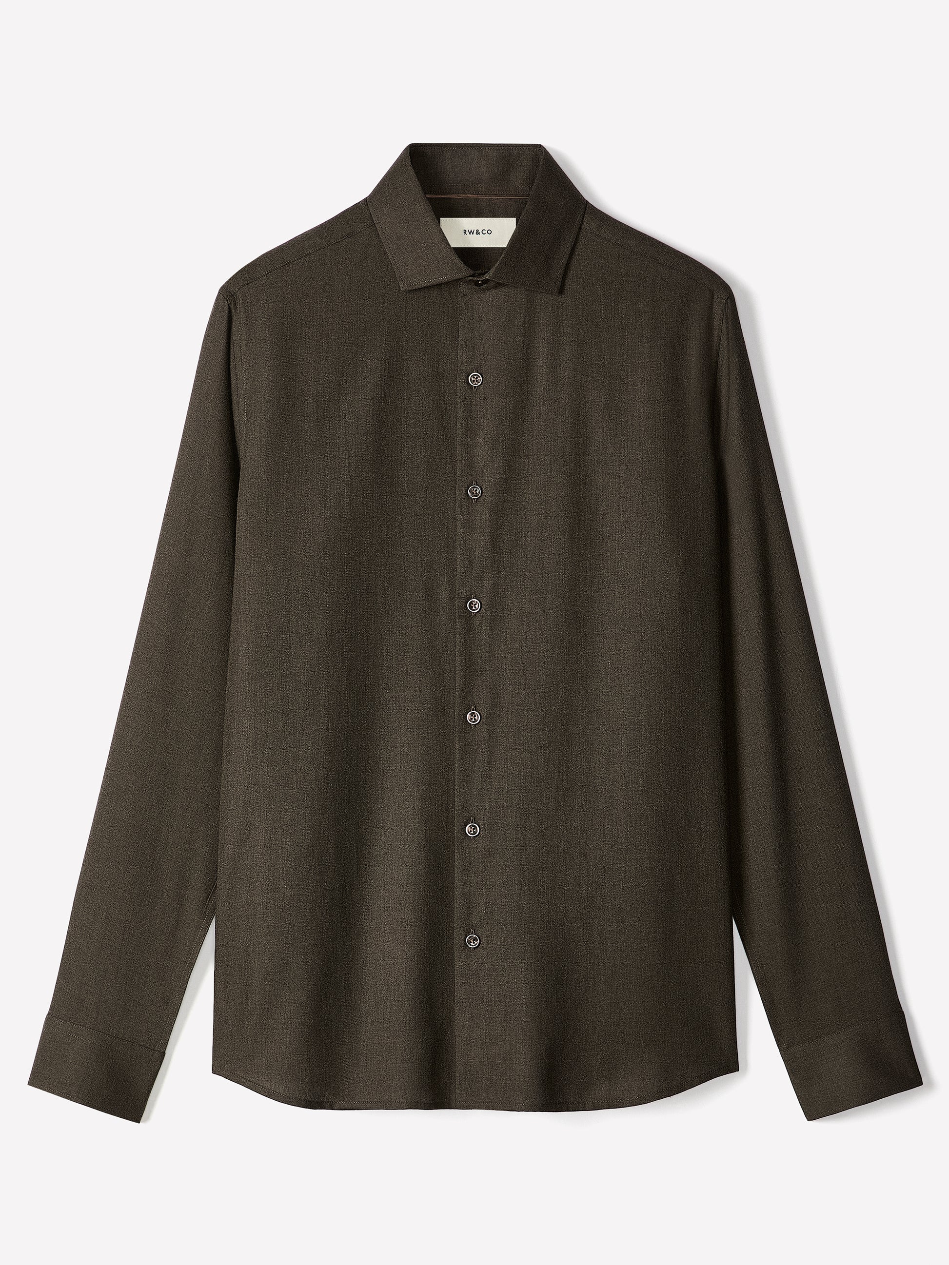 Tailored Lyocell Shirt with Stand-Up Collar