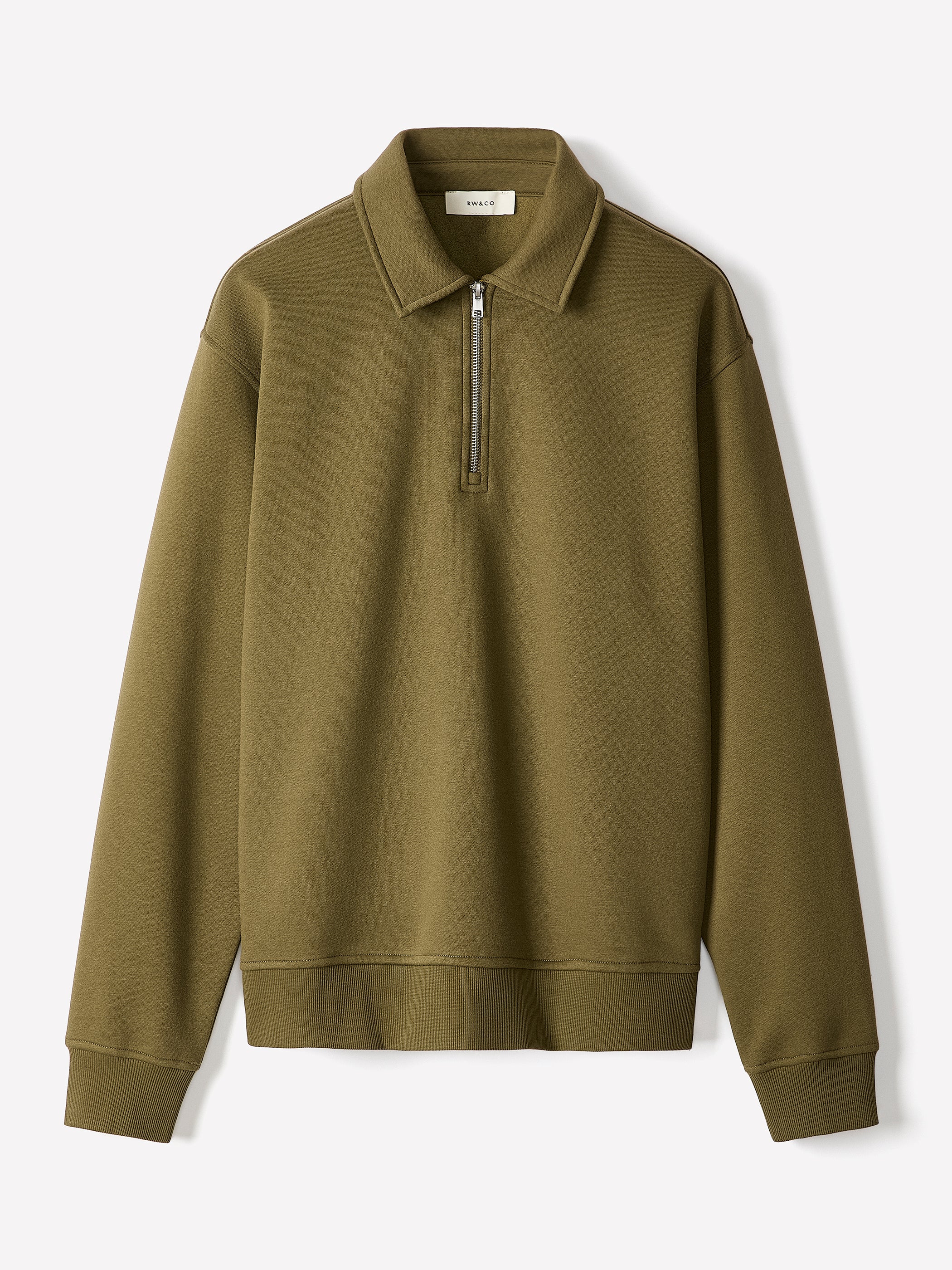 Long-Sleeve Half-Zip Polo Sweater