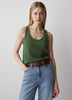 Knit Tank Top Cotton Blend Women