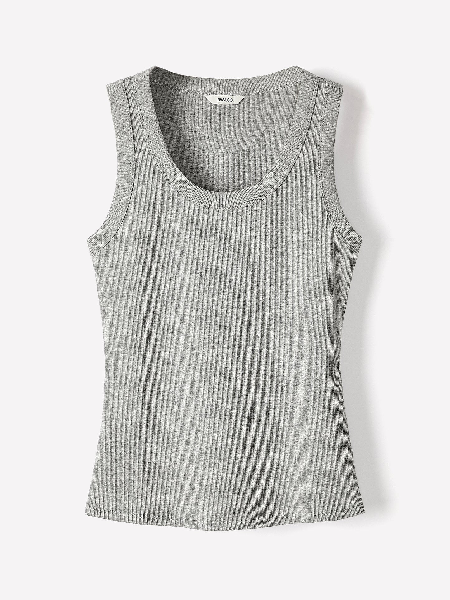 Scoop-Neck Ribbed Tank