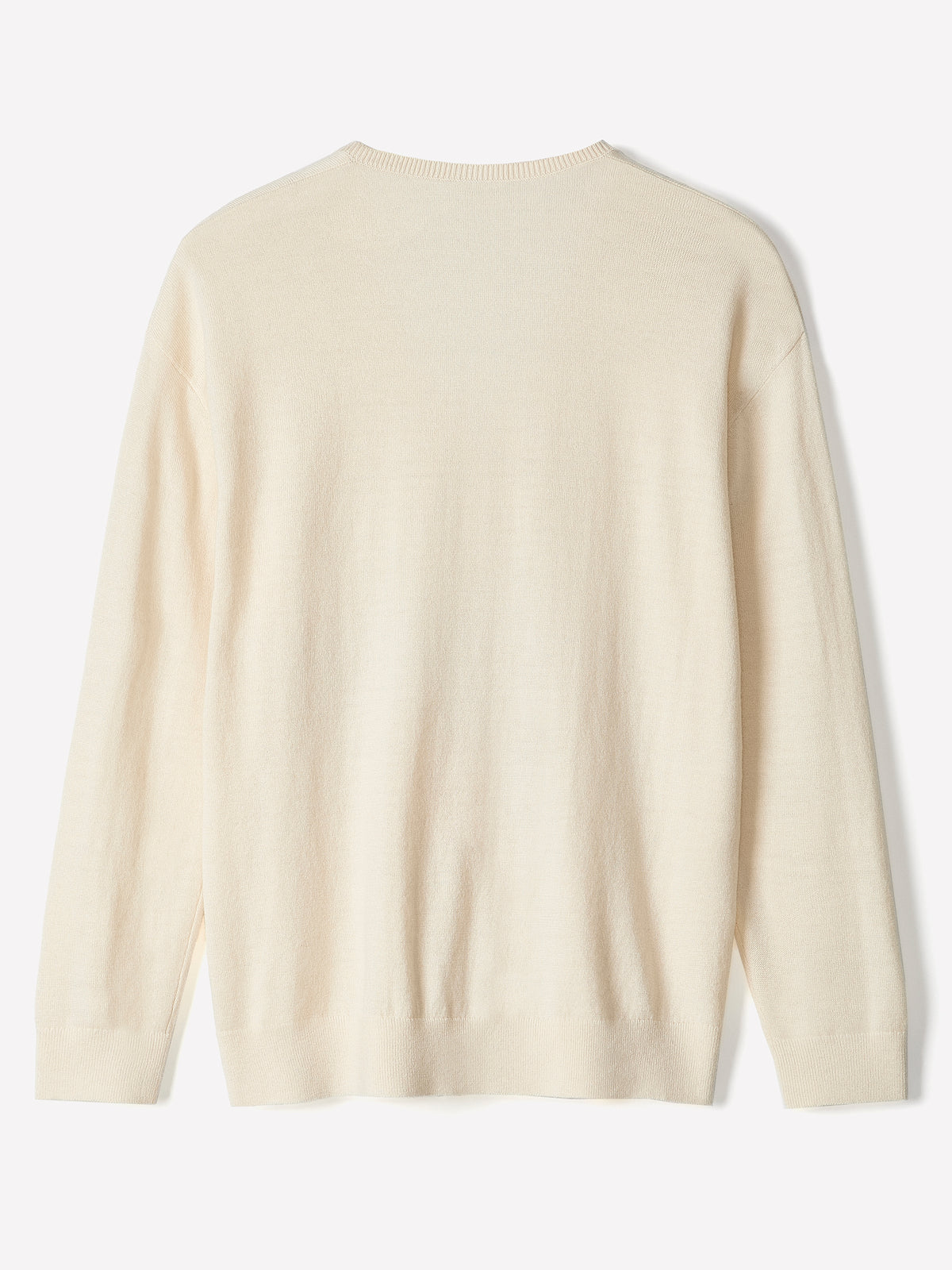 Long-Sleeve V-Neck Oversized Merino Sweater