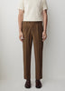 Wool-Blend Tapered-Leg Pleated Dress Pant