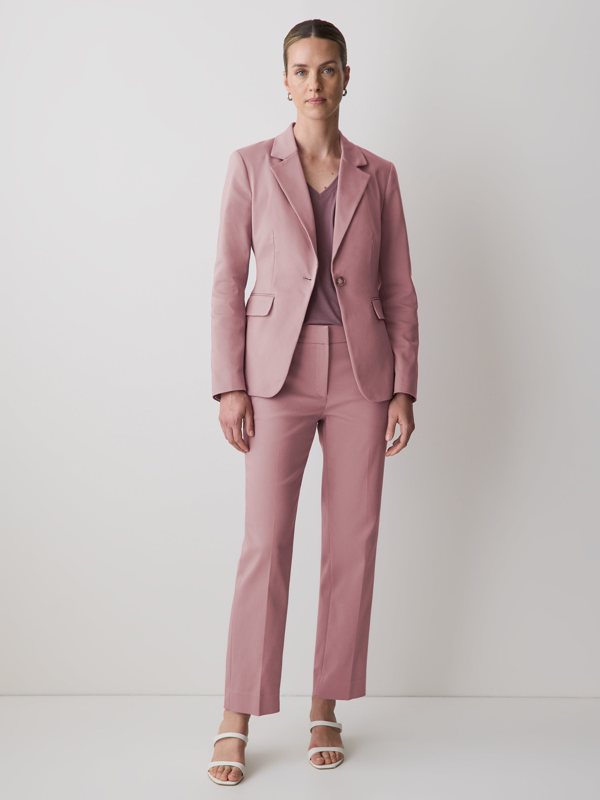 Straight-Leg Mid-Rise Ankle Pant