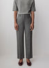 Black Mid-Rise Straight-Leg Cropped Pant