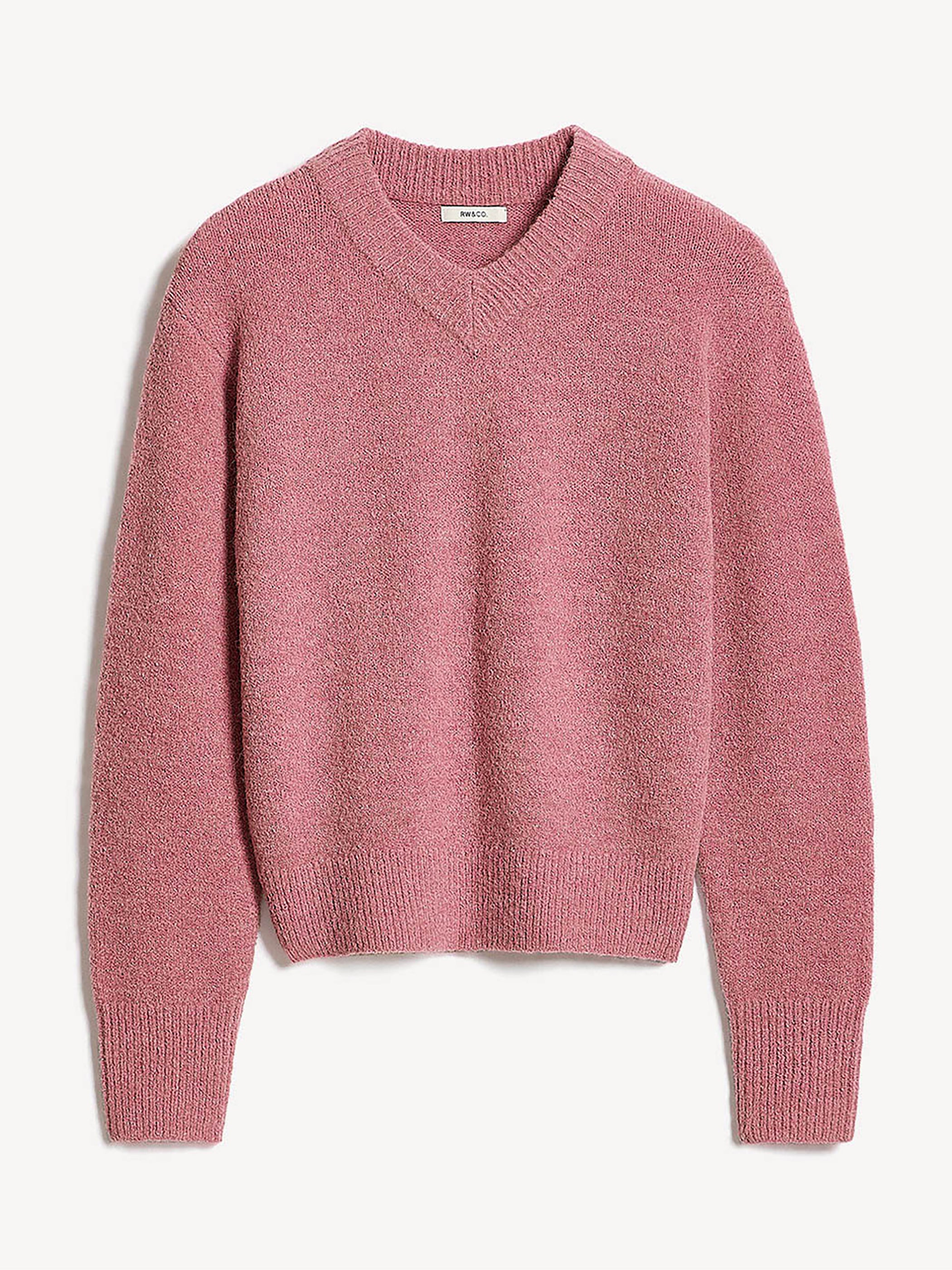 Long-Sleeve V-Neck Alpaca-Blend Sweater | RW&CO.