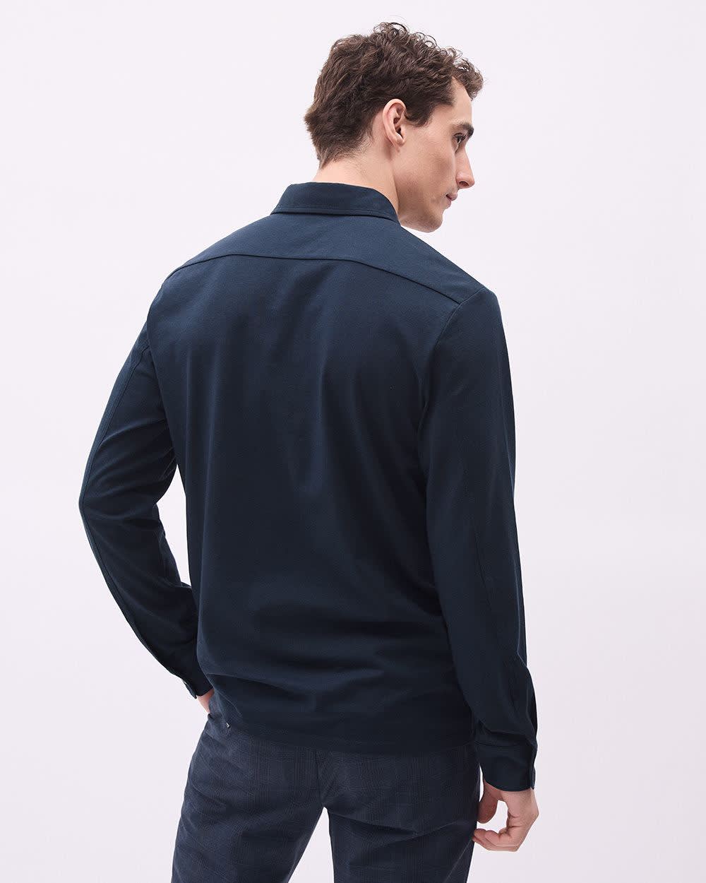 Long-Sleeve Supima (R) Cotton Jersey Polo