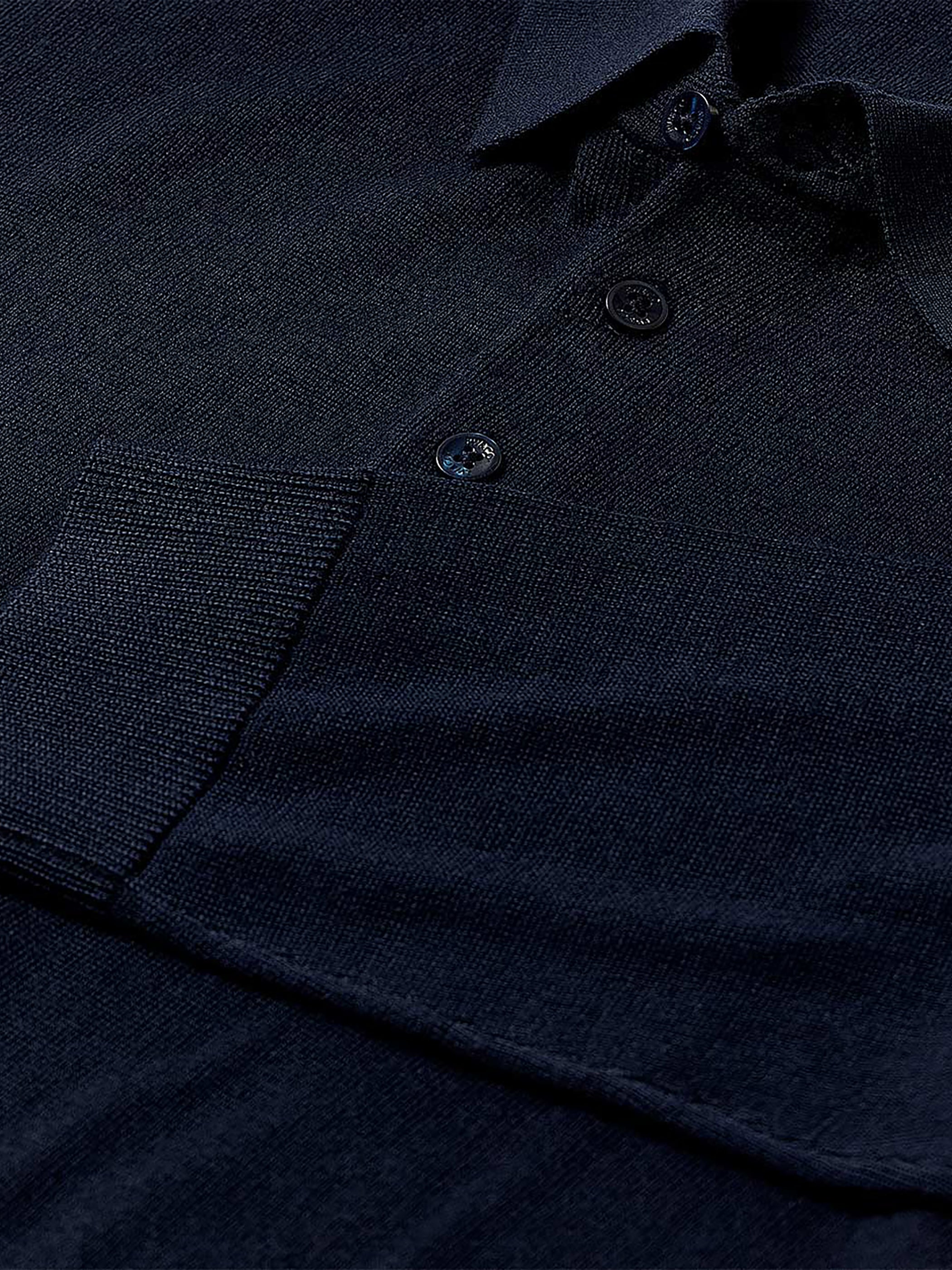 Merino Wool Polo Sweater