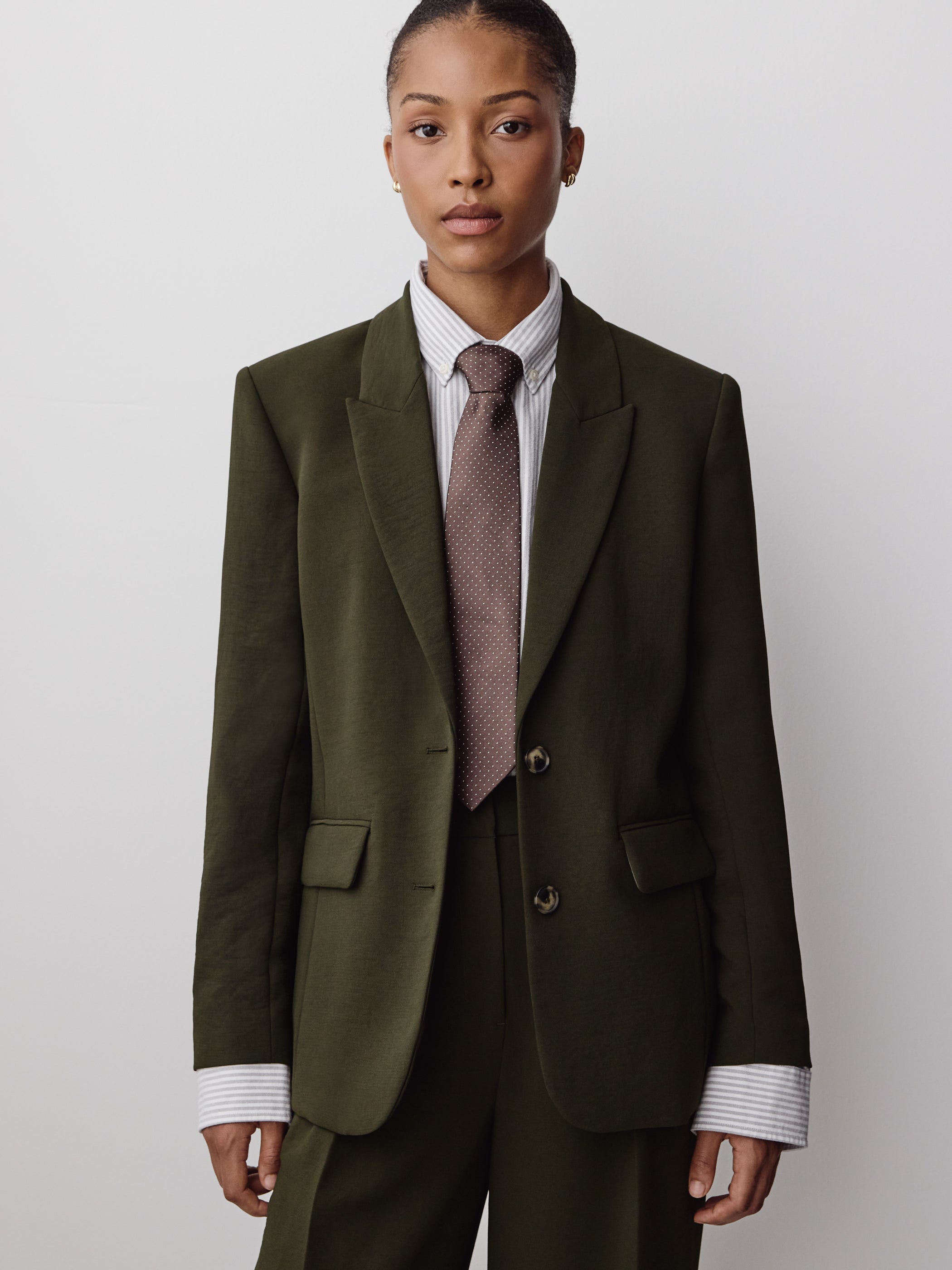 Relaxed-Fit Two-Button Blazer