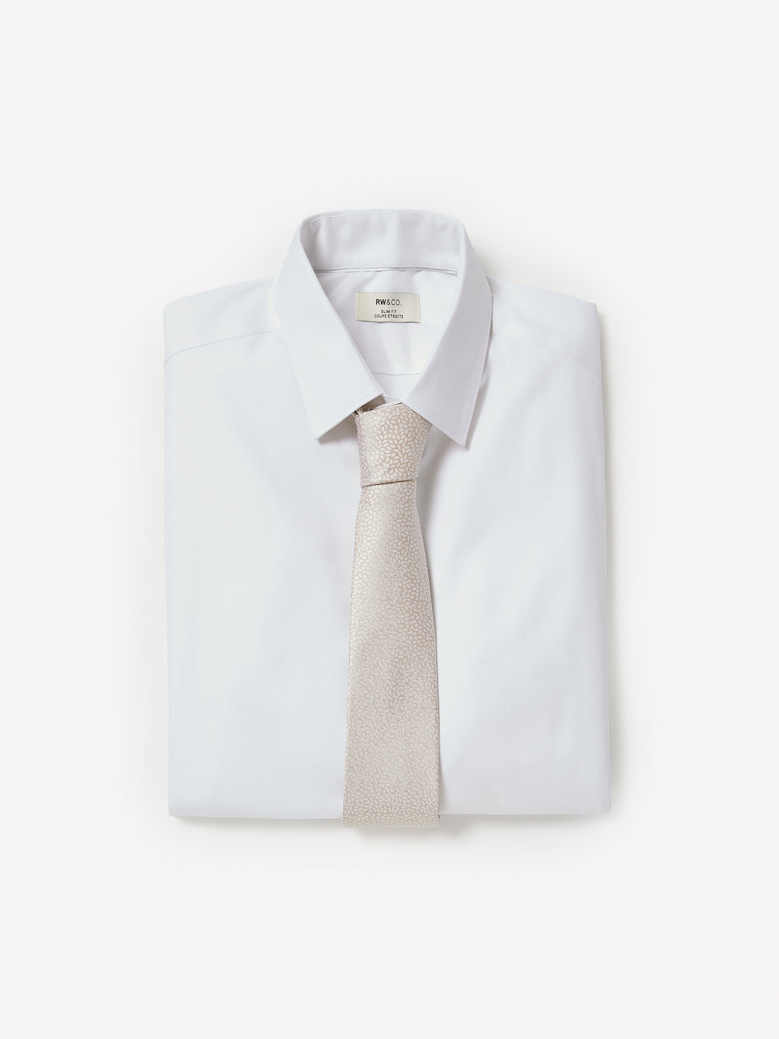 Slim-Fit White Dress Shirt
