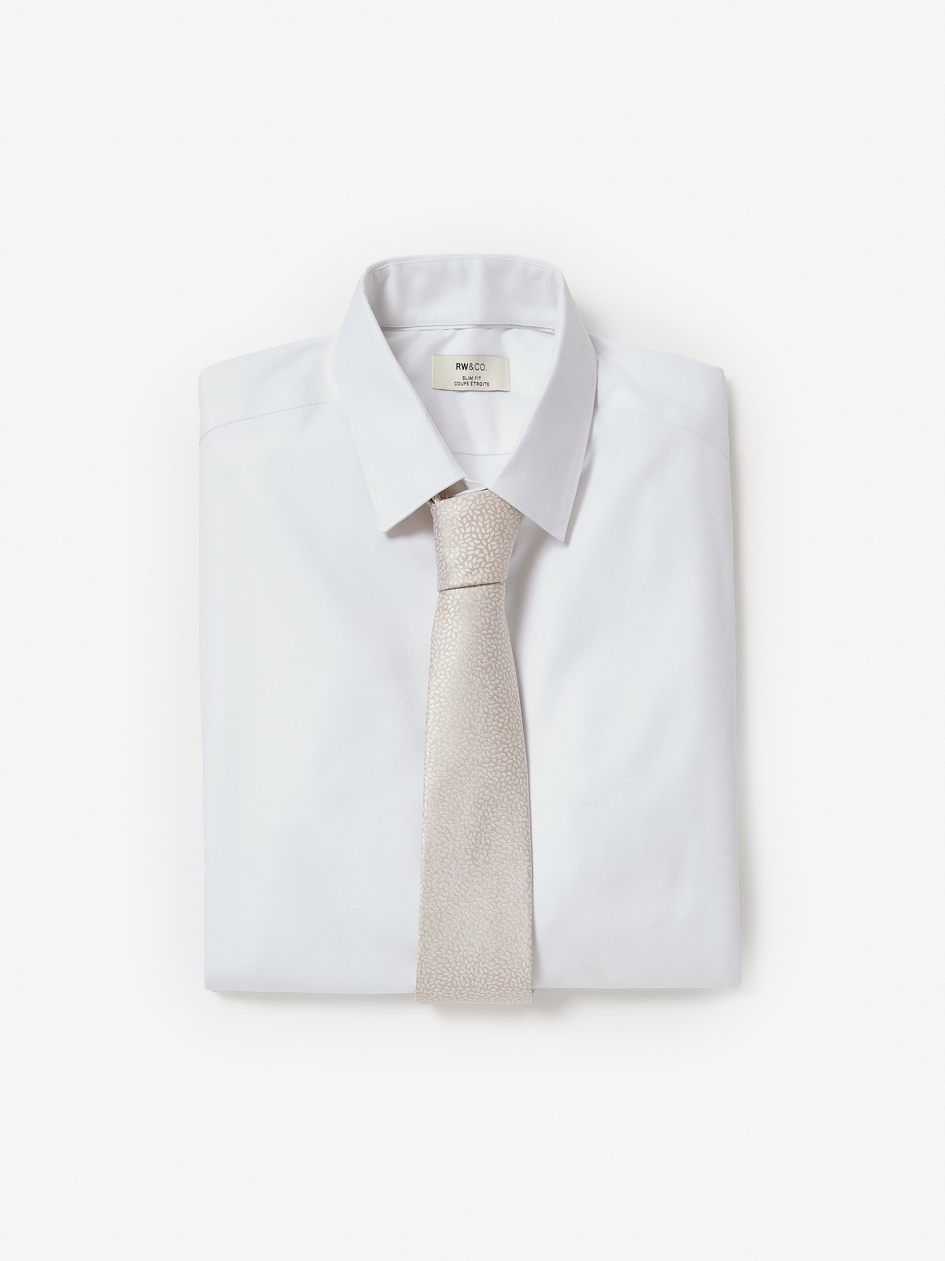 Slim-Fit White Dress Shirt