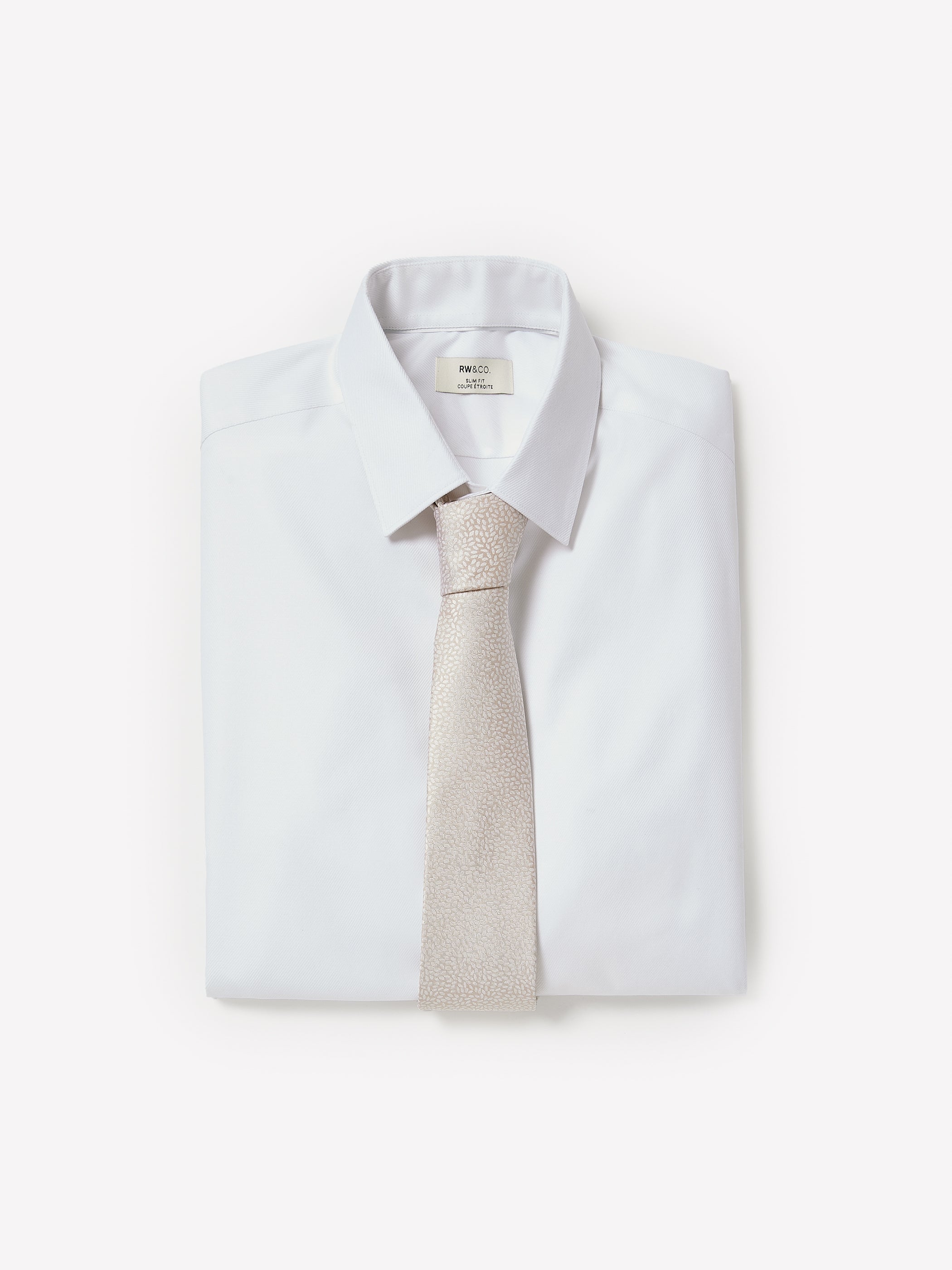 Slim-Fit White Dress Shirt