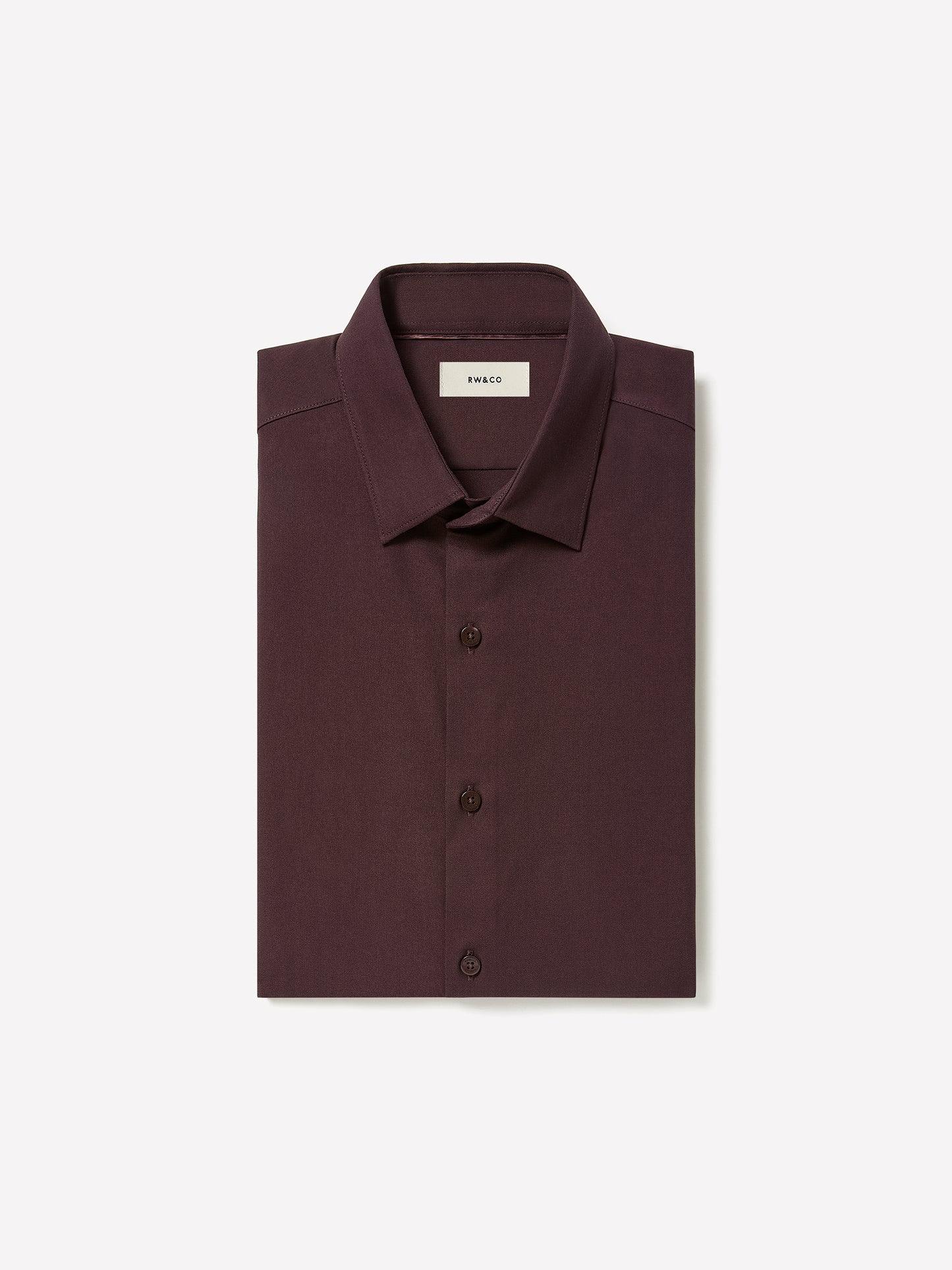 Slim Fit Woven Shirt with Stand Up Collar